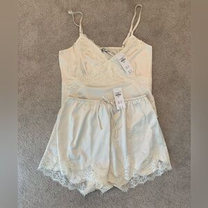 Abercrombie Lace and Satin Sleep Cami and Short